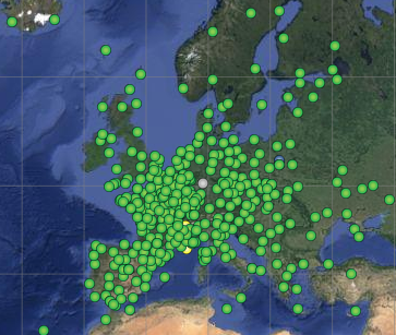 Map of the Near Real-Time Network